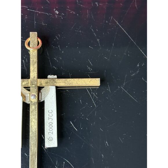 JCC Hanging Pewter and Sterling Cross - with Silver Vestment - Made in 2000 - Picture 8 of 11